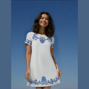 Women's Lulus White Embroidered Dress Size XS